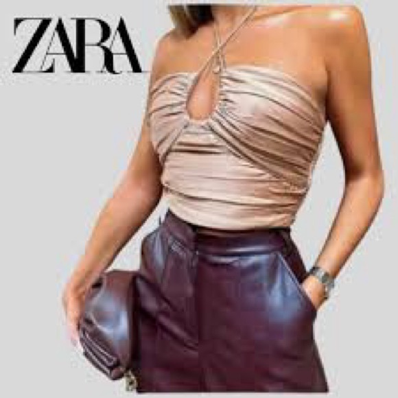 Zara Ruched Halter Top - Picture 2 of 8